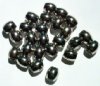 25 8x8mm Oval Nickel Metal Beads